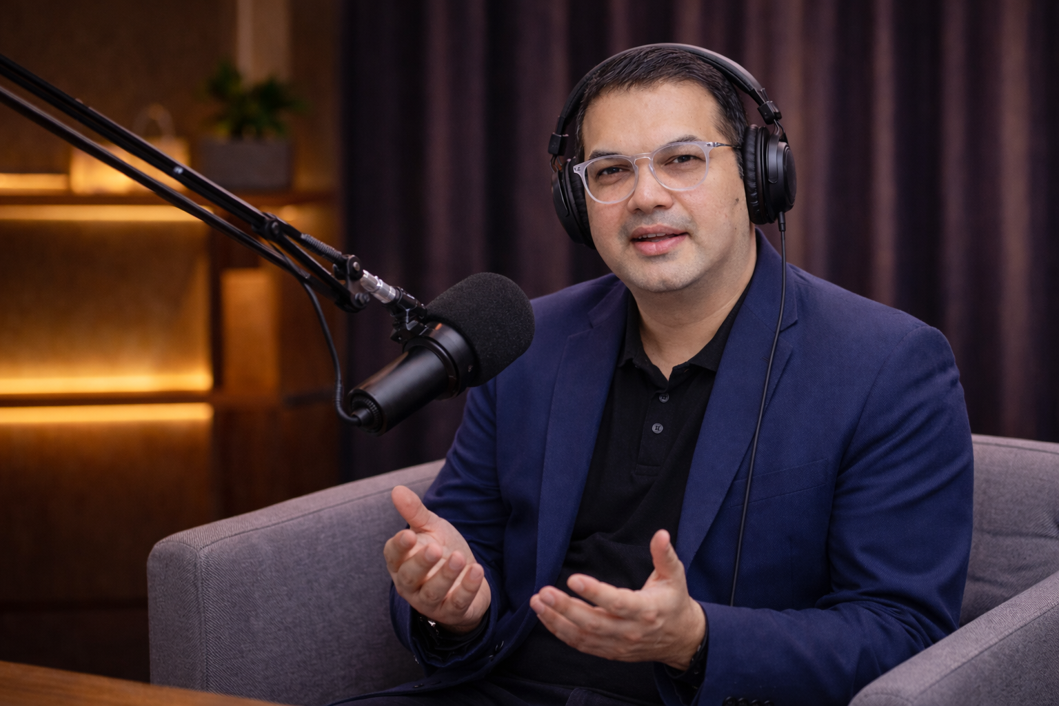 Dr. Rajesh Pai speaking on stage